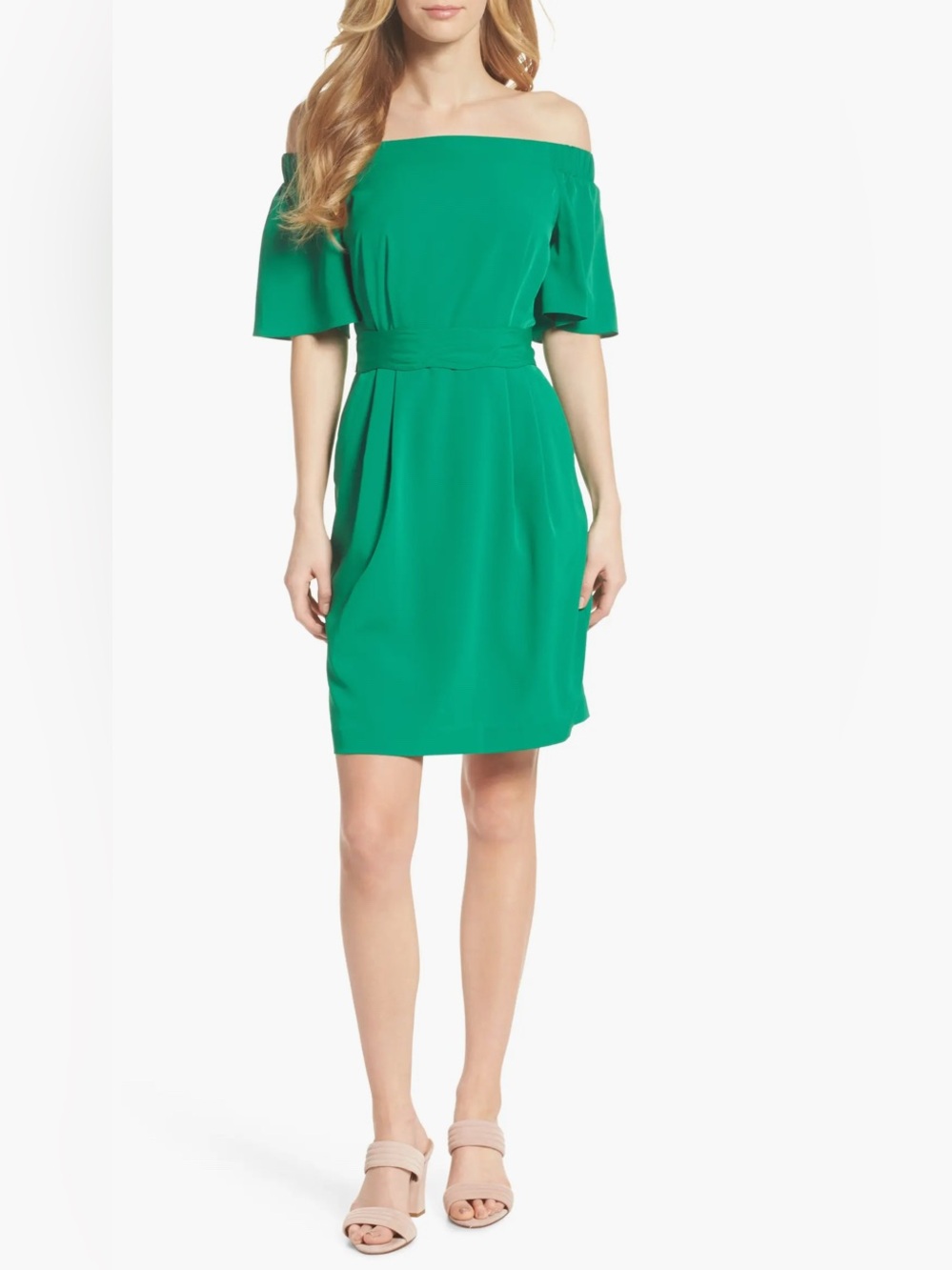 Eliza J Off the Shoulder Obi Dress